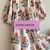 Cream roses summer dress