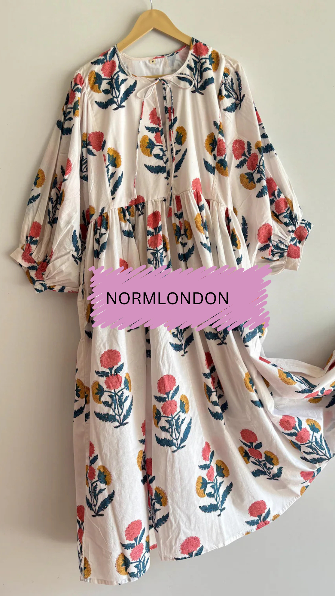 Cream roses summer dress