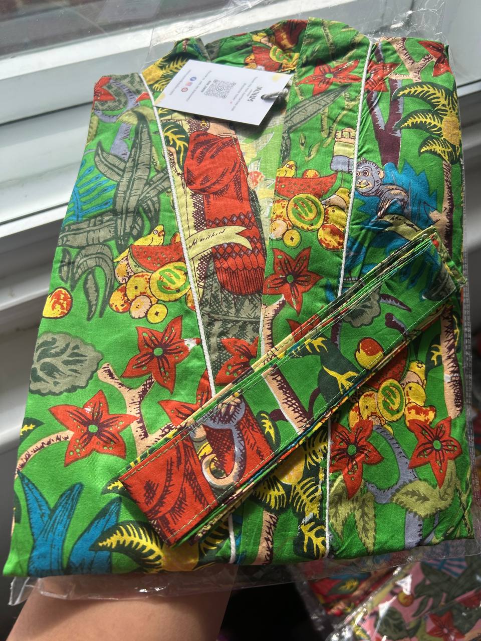 KIMONO ROBE WITH TIE MULTIPLE COLORS