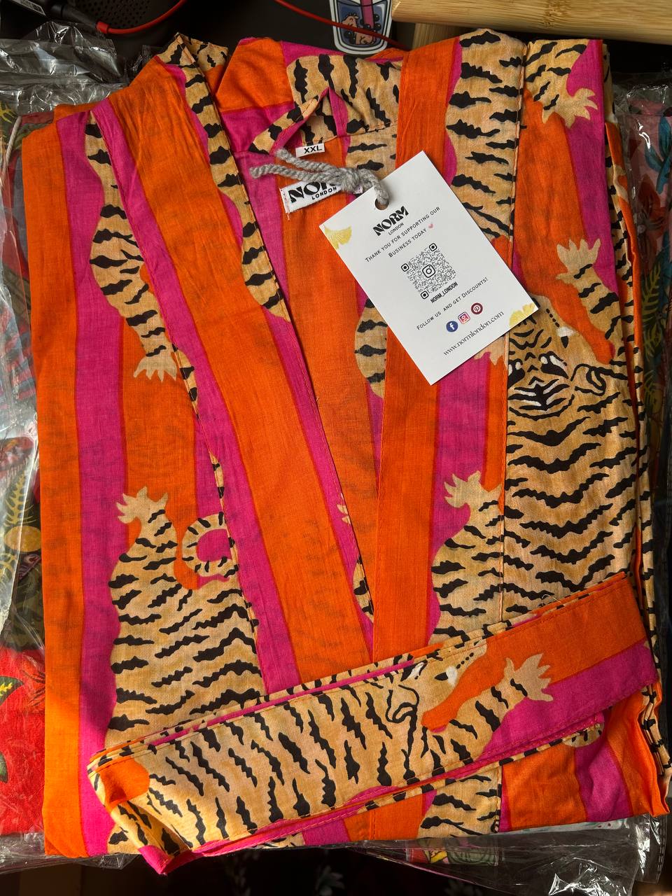 KIMONO ROBE WITH TIE MULTIPLE COLORS