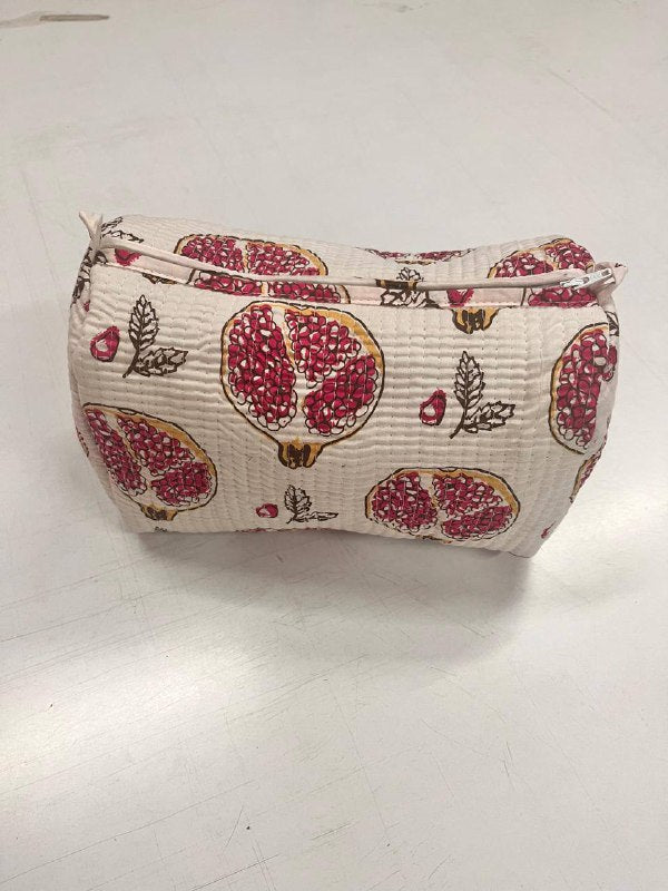 Blooming Pomegranate Quilted Wash Bag