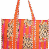 orange tiger bag Reversible Tote bag/weekend bag