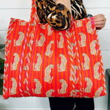 Fiery orange tiger bag
