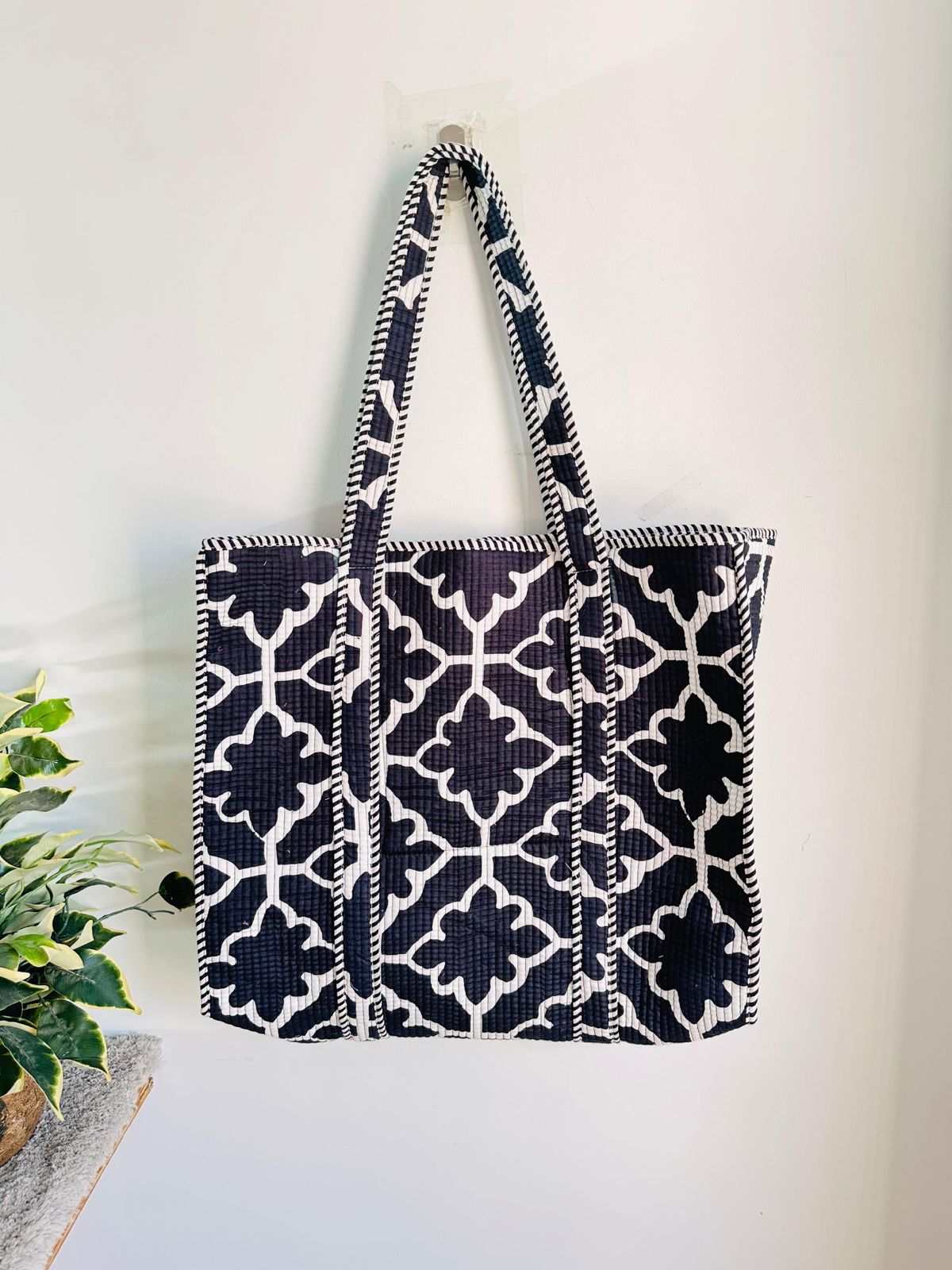 Black tote bag