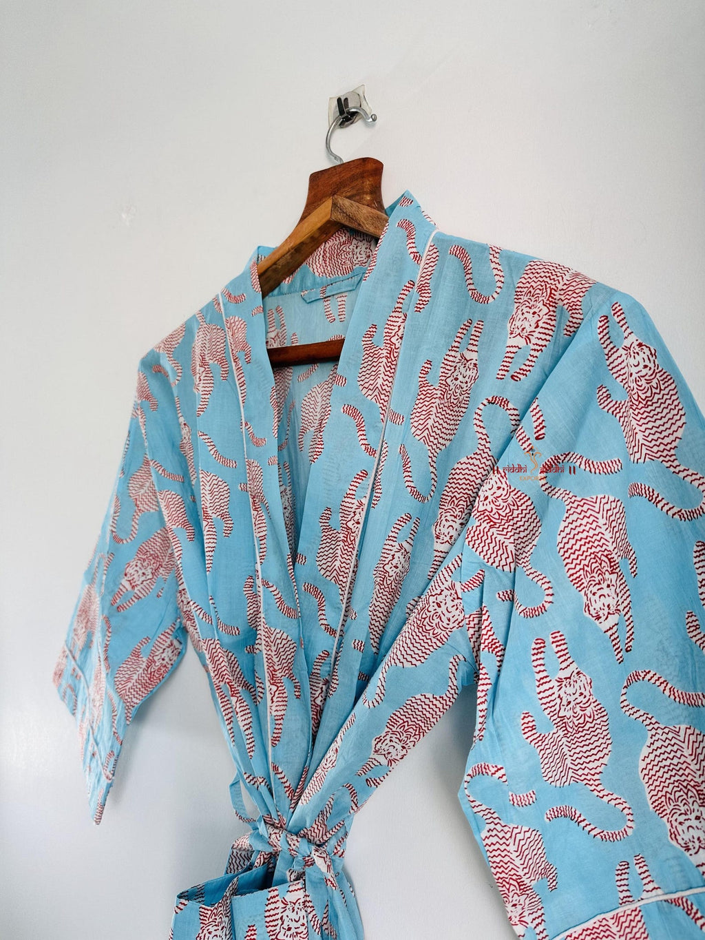 Tiger Print Cotton Robe