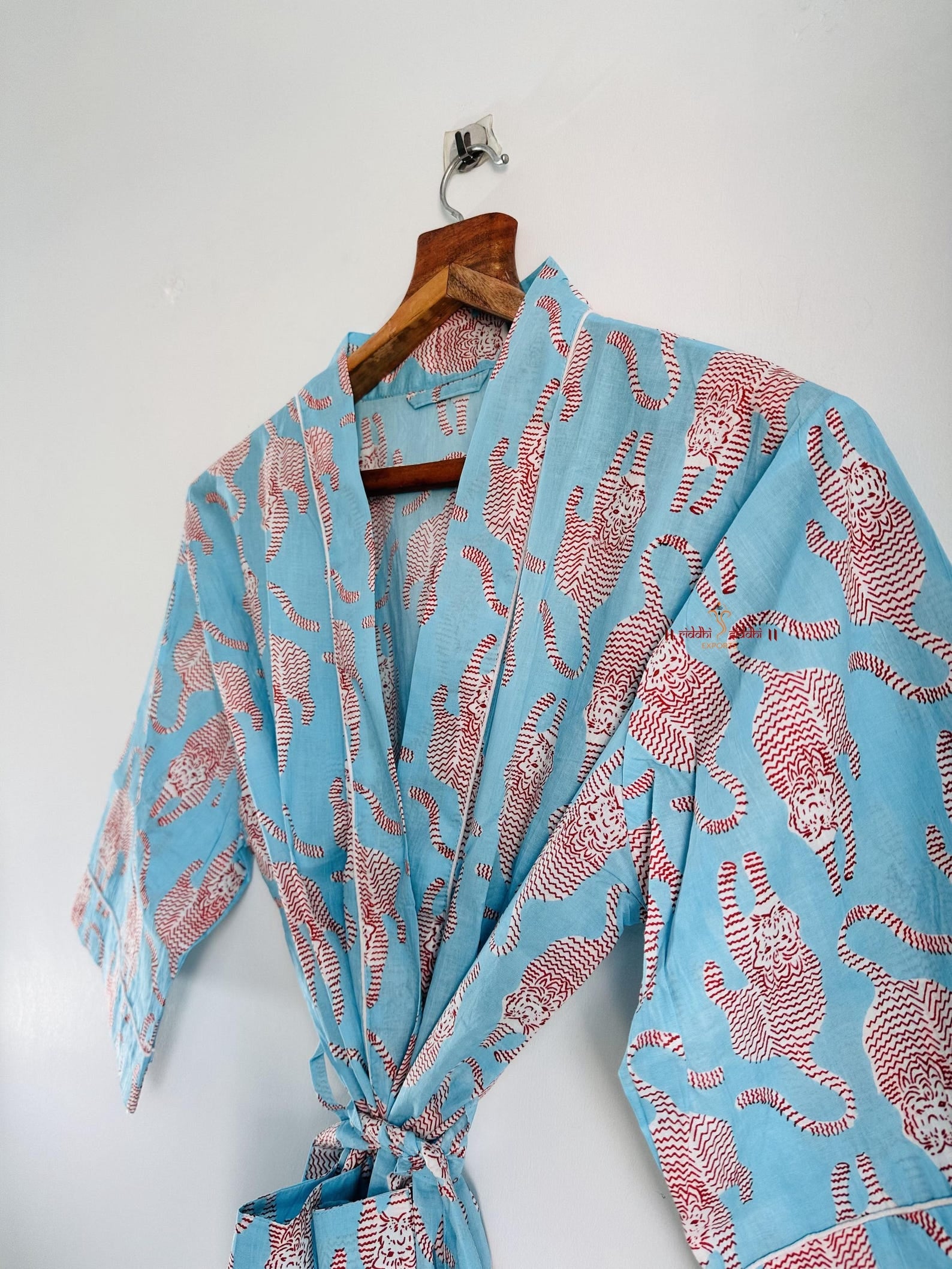 Tiger Print Cotton Robe