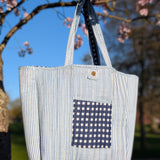 BLUE CHECK REVERSIBLE BAG