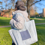 BLUE CHECK REVERSIBLE BAG