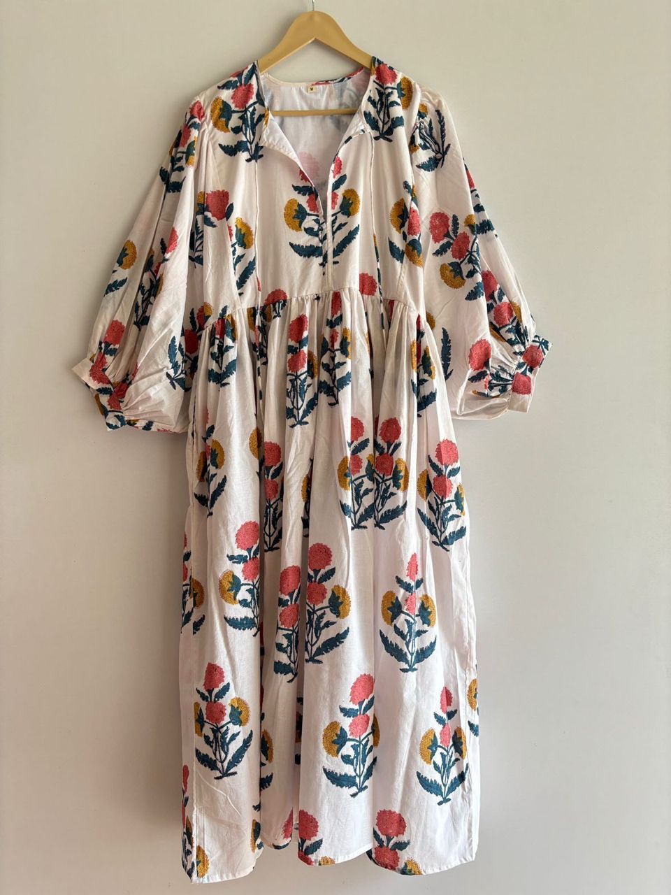Cream roses summer dress