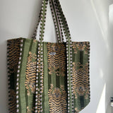 Green tiger Tote bag