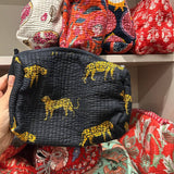 WATERPROOF MAKEUP BAG BLACK CHEETAH
