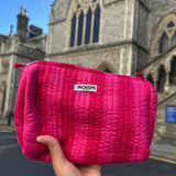 PINK STRIPES WATERPROOF MAKEUP BAG LIMITED STOCKS
