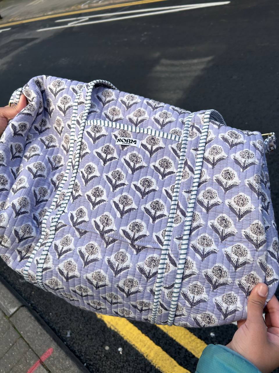 Powder Blue Duffle Bag