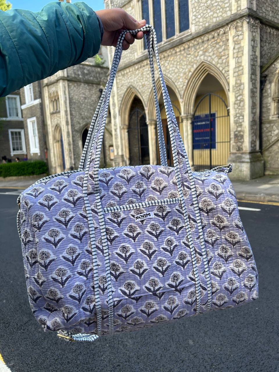 Powder Blue Duffle Bag