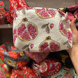 Blooming Pomegranate Quilted Wash Bag