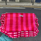 FRILL PURSE PINK STRIPES