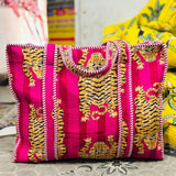 PINK WITH RED TIGER TOTE