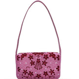 Pink Flowers Beaded bag
