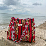 Di-or cheetah Reversible Tote bag