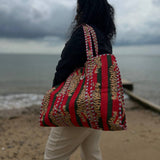 Di-or cheetah Reversible Tote bag